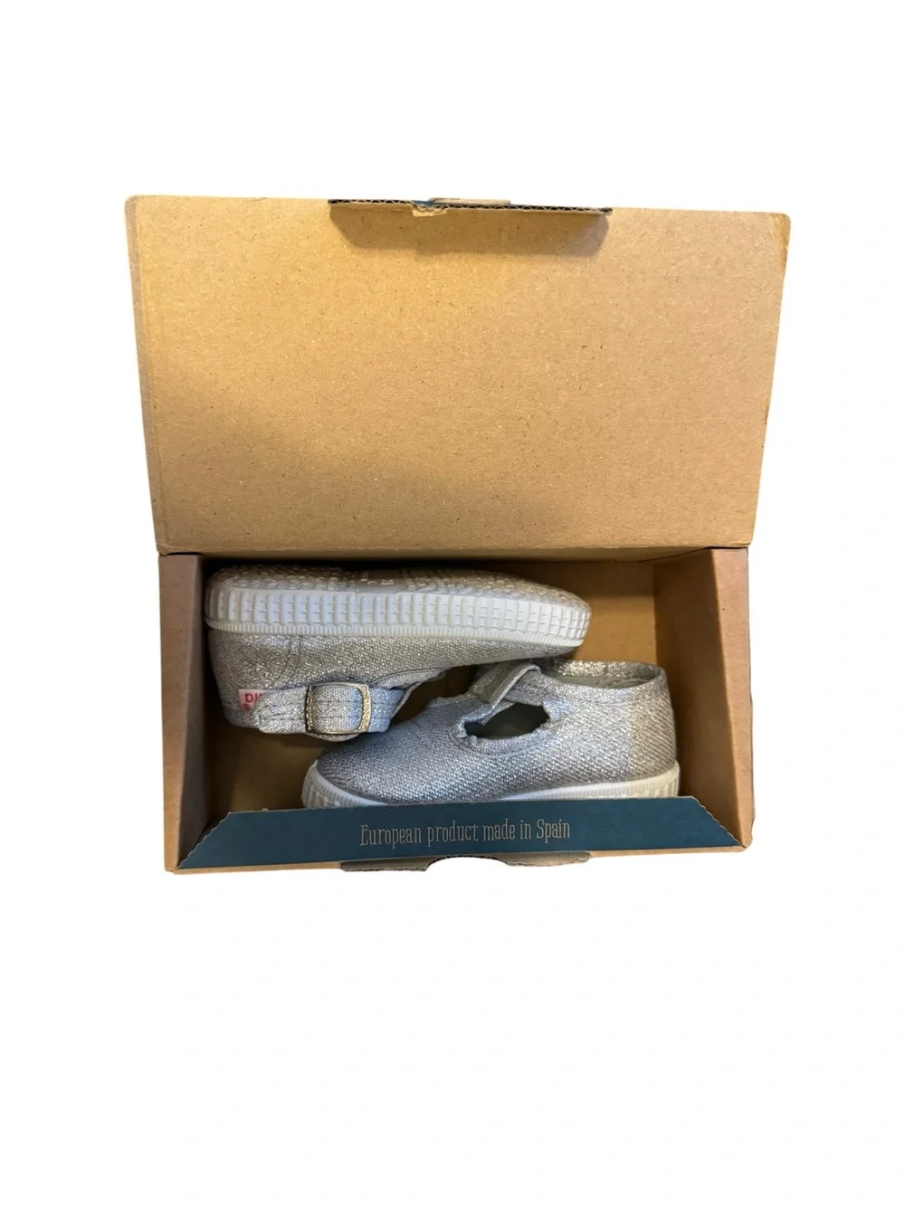 Cienta Kids Silver Mary Jane Shoes Size 5